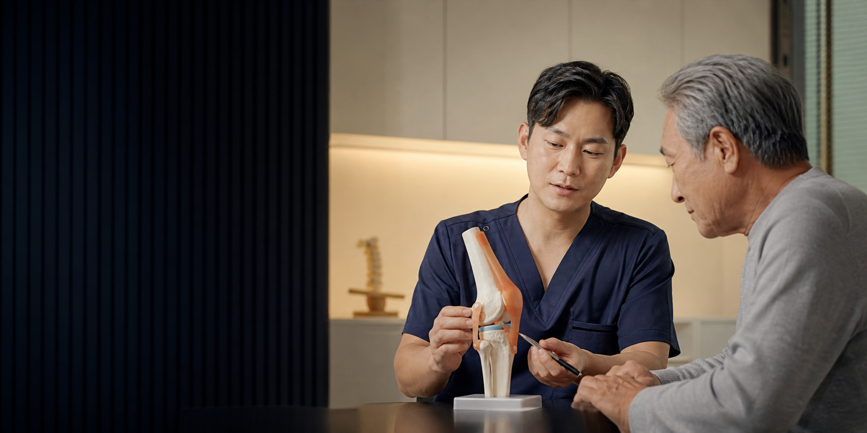인공관절센터 전문 진료 상담 장면